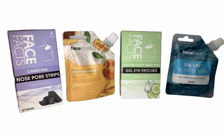 Limited time offer - Facefacts bundle - Nose strips / sea salt scrub / peach facial scrub / gel eye patch’s