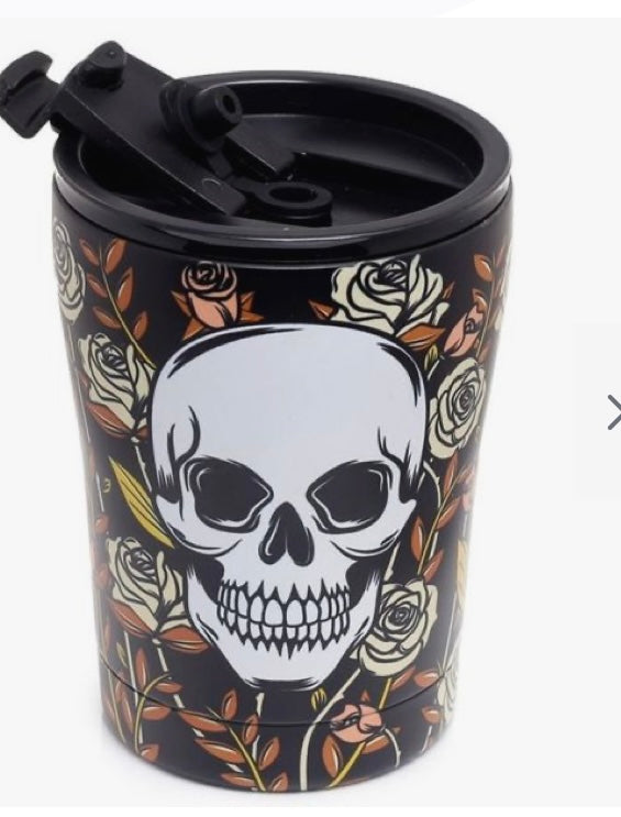 Skulls & Roses Reusable Stainless Hot & Cold Thermal InsulatedDrink Cup - 300ml