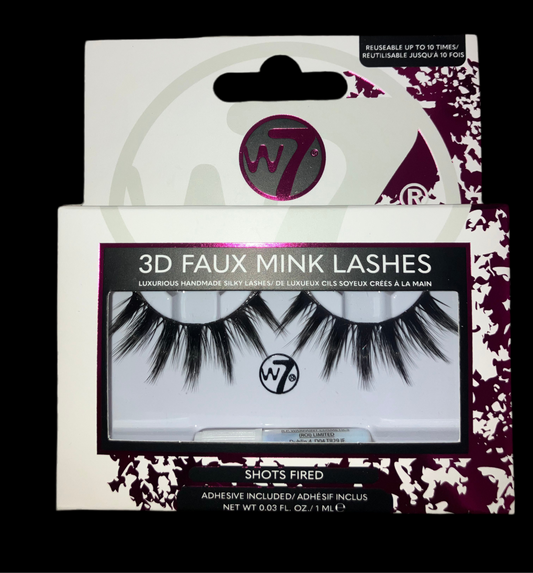 W7 3D faux mink lashes - includes glue / reusable