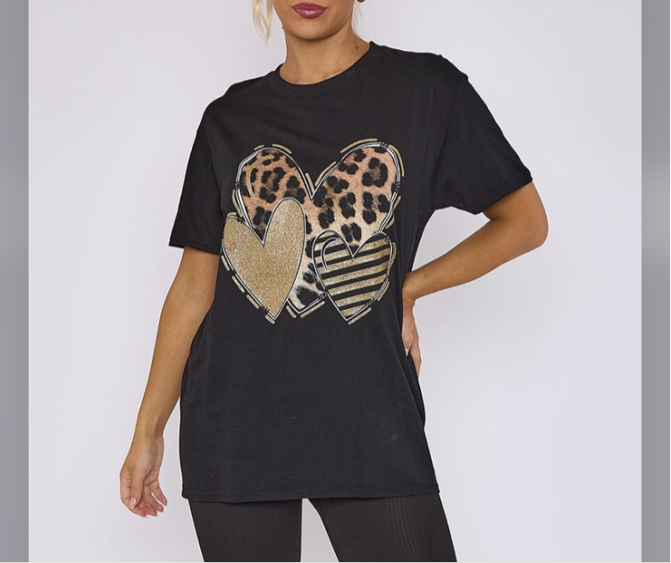 Woman’s 3 Hearts Graphic T shirt