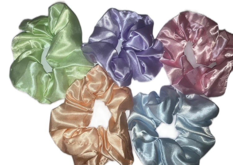 Woman’s Satin Hair Scrunchie- 6 Colours available