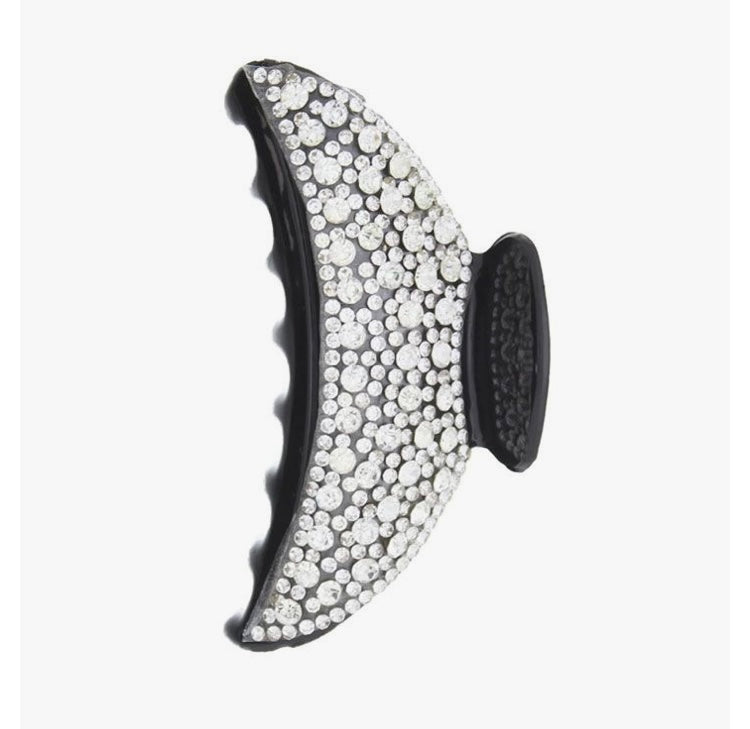 Diamante Crystal Clamp - Black / Crystals / Small size