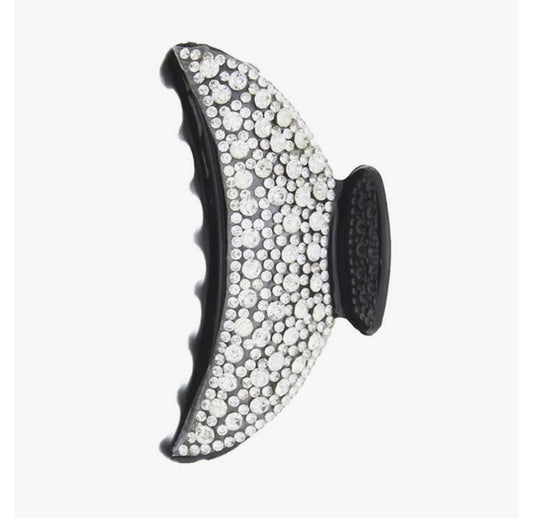 Diamante Crystal Clamp - Black / Crystals / Small size