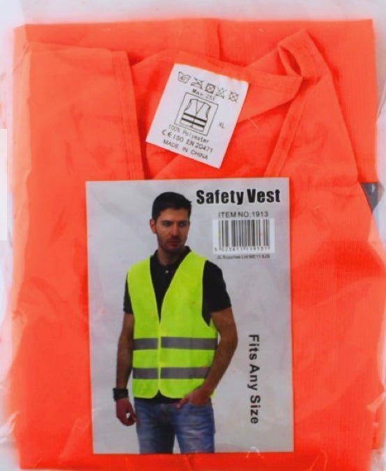 Adult Safety Vest - Neon Colour / One size / Fits any size