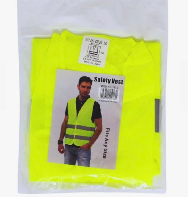 Adult Safety Vest - Neon Colour / One size / Fits any size